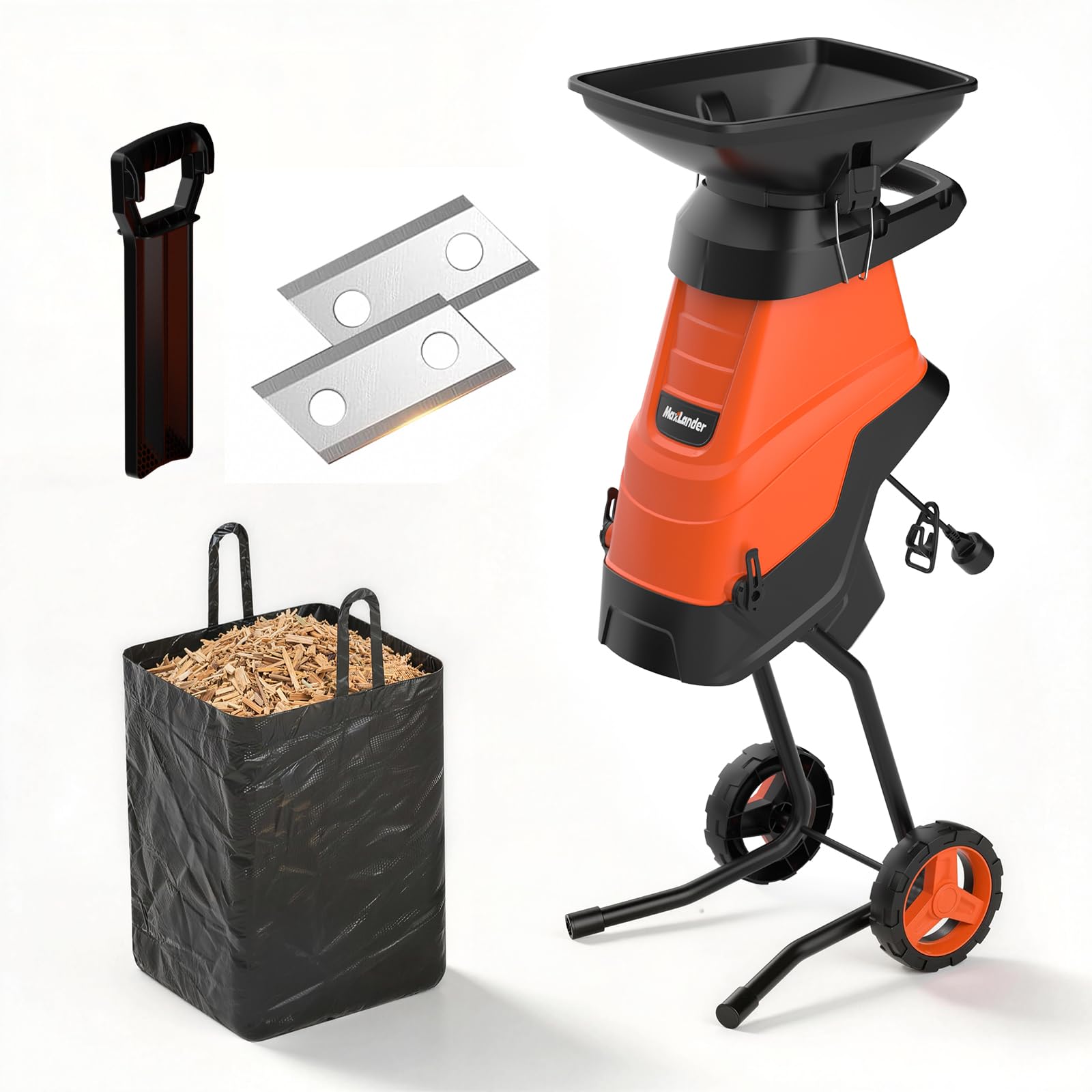 Amazon.com : MAXLANDER 15-Amp Electric Wood Chipper Shredder, 1.75